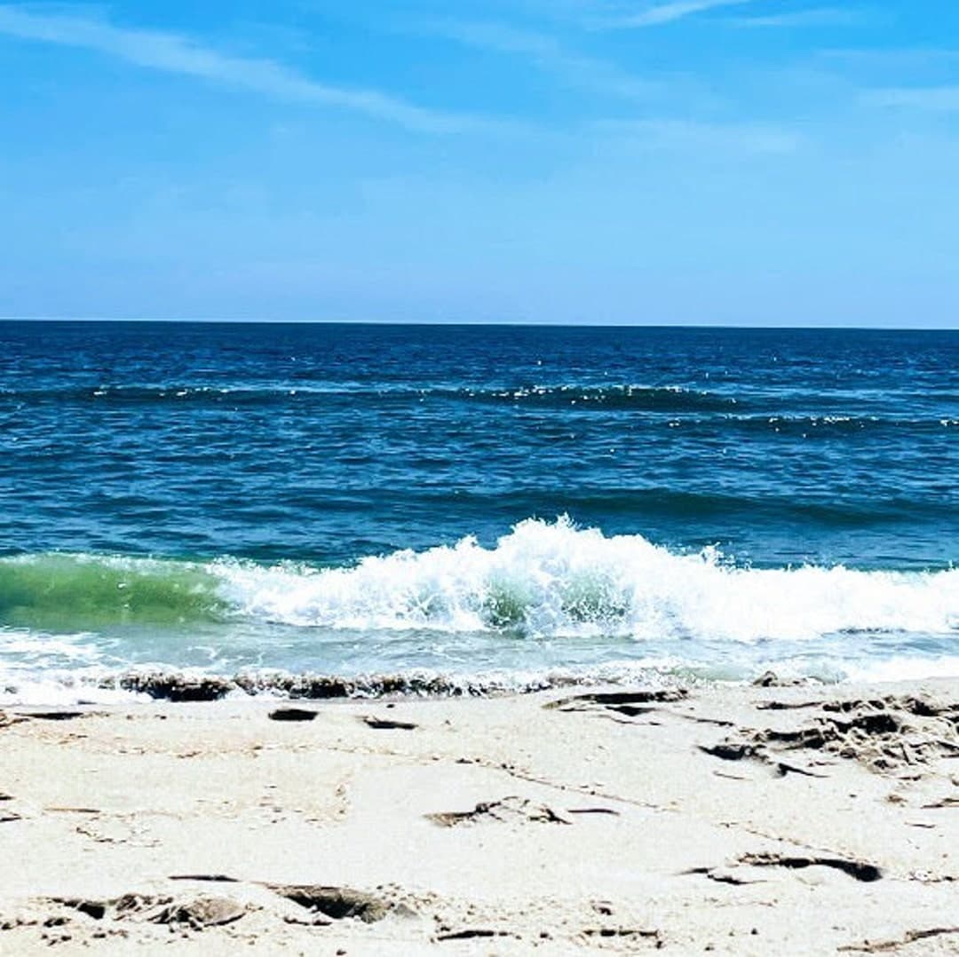 Long Beach Island beach at golden hour